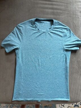 lululemon athletica Men's Heather Teal Crew Tee